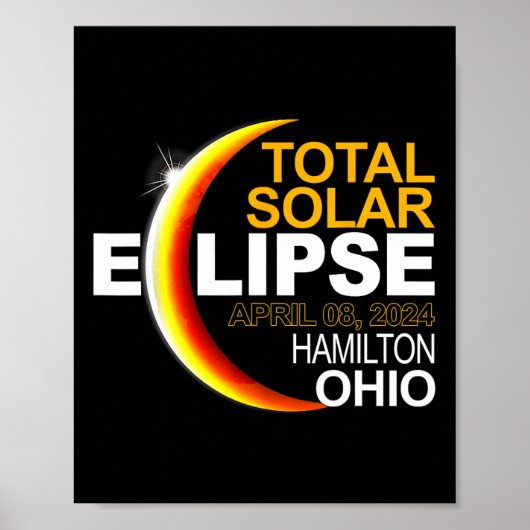 Poster Hamilton 2024 Solar Eclipse 2024 040824 Eclipse (Devant)