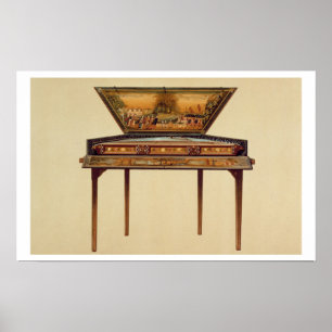 Poster Hammered dulcimer in a painted soundbox, 18th cent