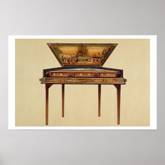 Poster Hammered dulcimer in a painted soundbox, 18th cent (Devant)