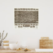 Poster Hammonton, NJ Carte panoramique - 1926 (Cuisine)