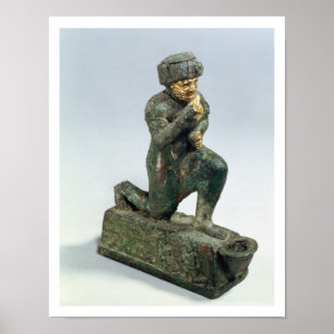 Poster Hammurabi, roi de Babylone, priant avant un sacre