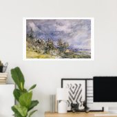 Poster Hampstead Heath, près de Well Walk, 1834 (w/c) (Bureau à domicile)