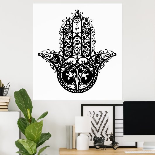 Poster Hamsa décorative Design 2 (Bureau à domicile)