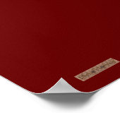 Poster Hamsa florale (rouge) (Coin)