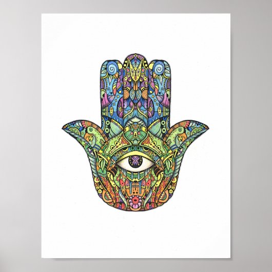 Poster Hamsa Hand (Devant)
