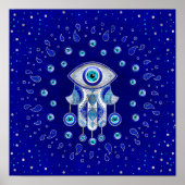 Poster Hamsa Hand-Evil Eye Amulet (Devant)