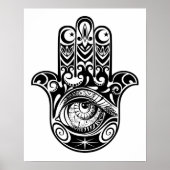 Poster Hamsa Hand Zendoodle 2 (Devant)