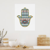 Poster HAMSA Main de Fatima symbole amulet, tribu Aztèque (Cuisine)