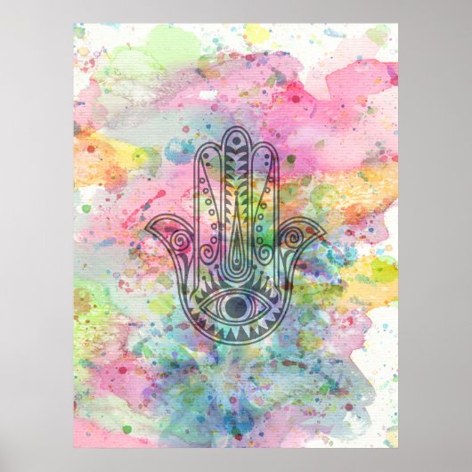 Poster HAMSA Main du symbole Fatima (Devant)