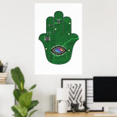 Poster Hamsa numérique (Bureau à domicile)