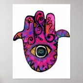 Poster Hamsa rose (Devant)