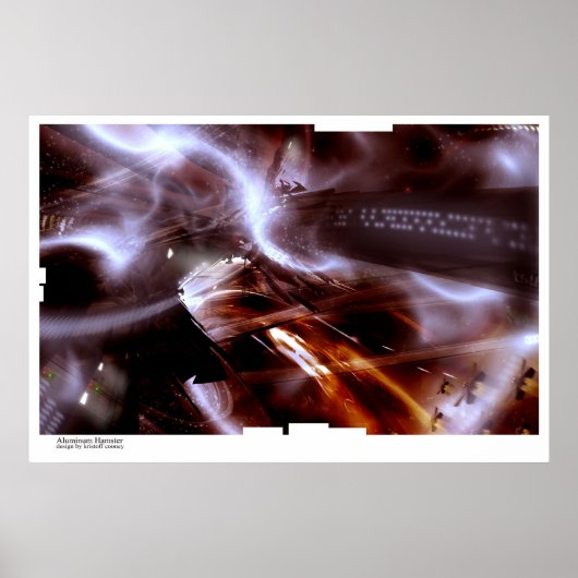 Poster Hamster en aluminium (Devant)