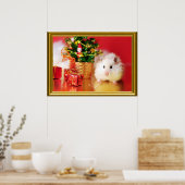 Poster Hamster Kokolinka avec arbre de Noël (Cuisine)