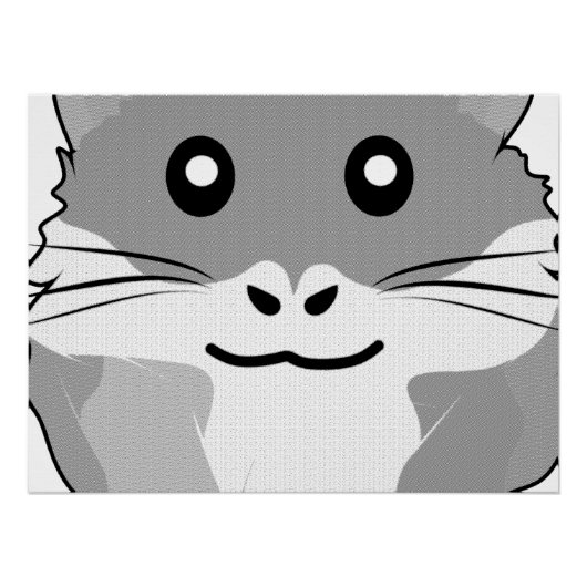 Poster Hamster minimaliste joyeux (Devant)