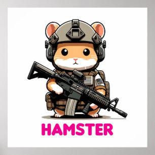 Poster Hamster tactique