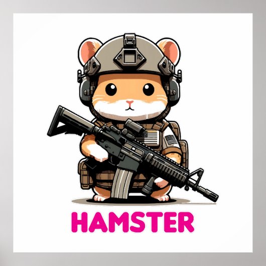 Poster Hamster tactique (Devant)