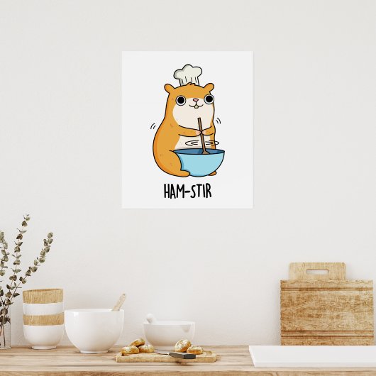 Poster Hamstir Funny Chef Hamster Pun (Cuisine)