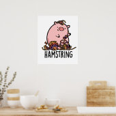 Poster Hamstring Funny Pig Pun (Cuisine)