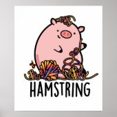 Poster Hamstring Funny Pig Pun (Devant)