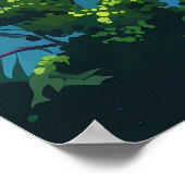 Poster Hana Maui Hawaii Road à Hana Beach Coast Retro (Coin)