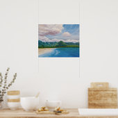 Poster Hanalei Bay Hawaii Peinture (Cuisine)