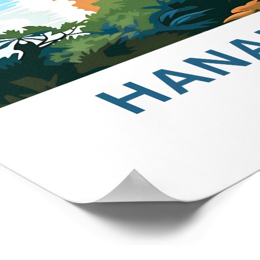 Poster Hanauma Bay Hawaii Imprimer Voyage (Coin)