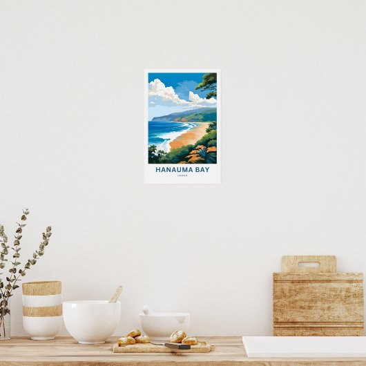 Poster Hanauma Bay Hawaii Imprimer Voyage (Cuisine)