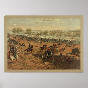 Poster Hancock à Gettysburg par Thure de Thulstrup