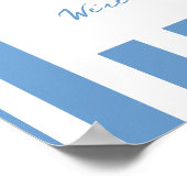 Poster hand drawn blue  Couple Swan Whimsical Wedding (Coin)