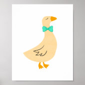 Poster Hand-Drawn Dapper Goose Nursery Art (Devant)