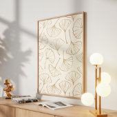 Poster Hand Drawn Ginkgo Japanese Boho Japandi Botanical