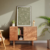 Poster Hand Drawn Ginkgo Japanese Green Japandi Botanical