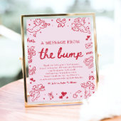 Poster Hand Drawn Valentine A Message From The Bump Sign