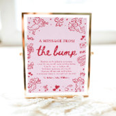 Poster Hand Drawn Valentine A Message From The Bump Sign