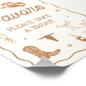 Poster Hand Drawn Western Bridal Shower Favor (Coin)