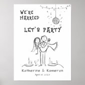 Poster Hand Drawn Whimsical Elopment welcome (Devant)