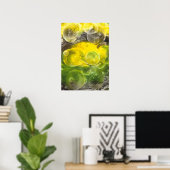 Poster Hand Painted Abstract Art Yellow and Green (Bureau à domicile)