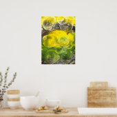Poster Hand Painted Abstract Art Yellow and Green (Cuisine)