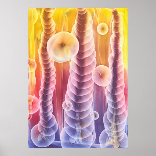 Poster Hand Painted Abstract Fantasy Artwork (Devant)
