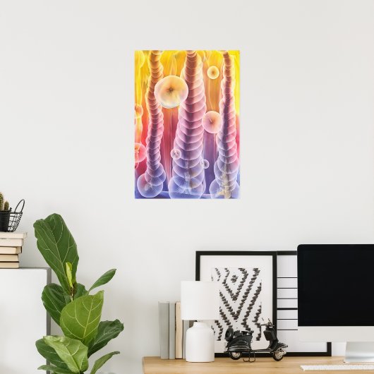 Poster Hand Painted Abstract Fantasy Artwork (Bureau à domicile)