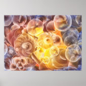Poster Hand Painted Abstract Flowers Gouache Fantasy Ar (Devant)