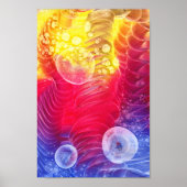 Poster Hand Painted Abstract Sunshine Glow Artwork (Devant)