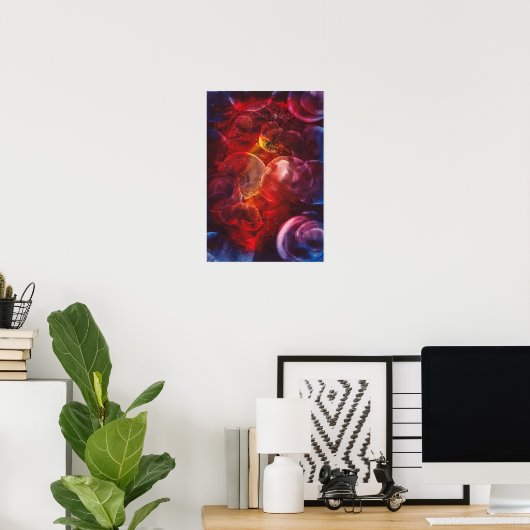 Poster Hand Painted Deep Space Fantasy Painting (Bureau à domicile)