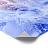 Poster Hand Painted Fantasy Floral Art - Yellow Red Blue  (Coin)