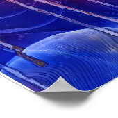 Poster Hand Painted Red Yellow Blue Dripping Abstract Art (Coin)