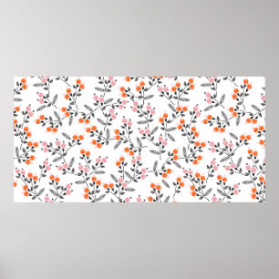 Poster Hand stitch Embroidery Seamless pattern with liber