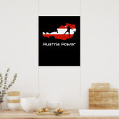 Poster Handball - Austria Power Austria Shirt (Cuisine)