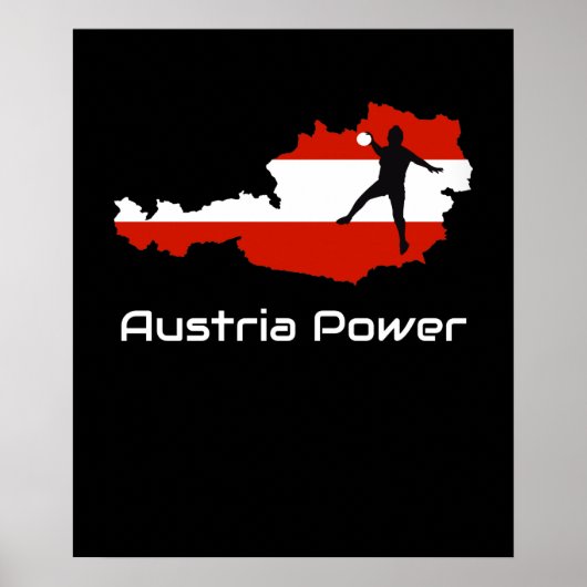 Poster Handball - Austria Power Austria Shirt (Devant)