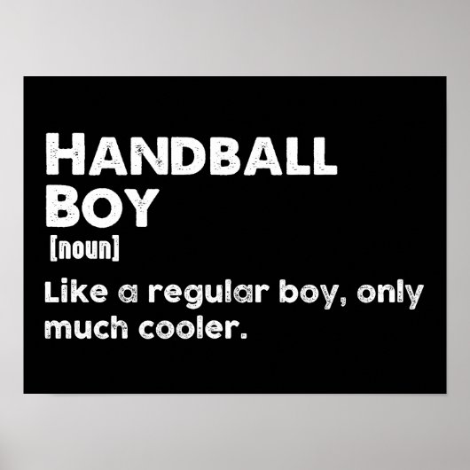 Poster Handball Boy Definition Funny Handball Player (Devant)