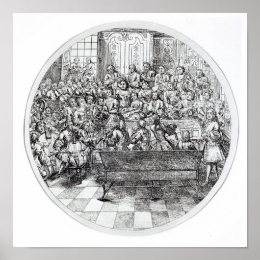 Poster Handel conduisant un oratorio, vers 1740 (Devant)